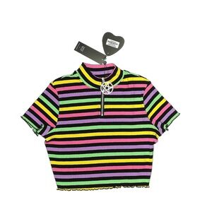 Striped Multicolor Crop Top